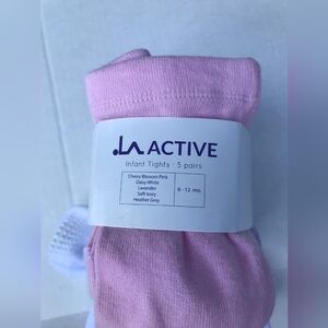 .LA ACTIVE infant Tights 5 Pairs 6-12 Mo.